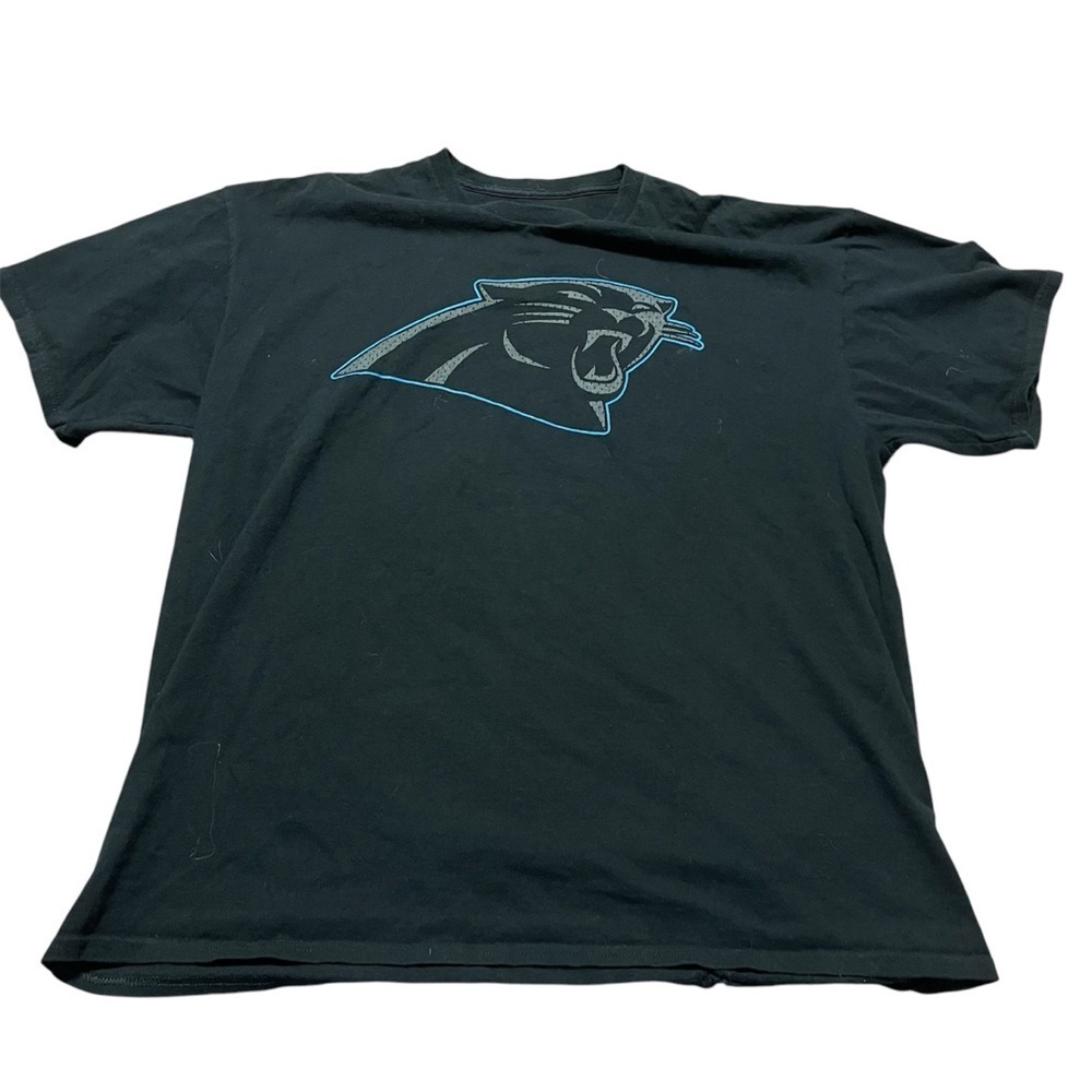 Carolina Panthers Mens Size XL Short Sleeve Shirt Black NFL Football Gym Workout